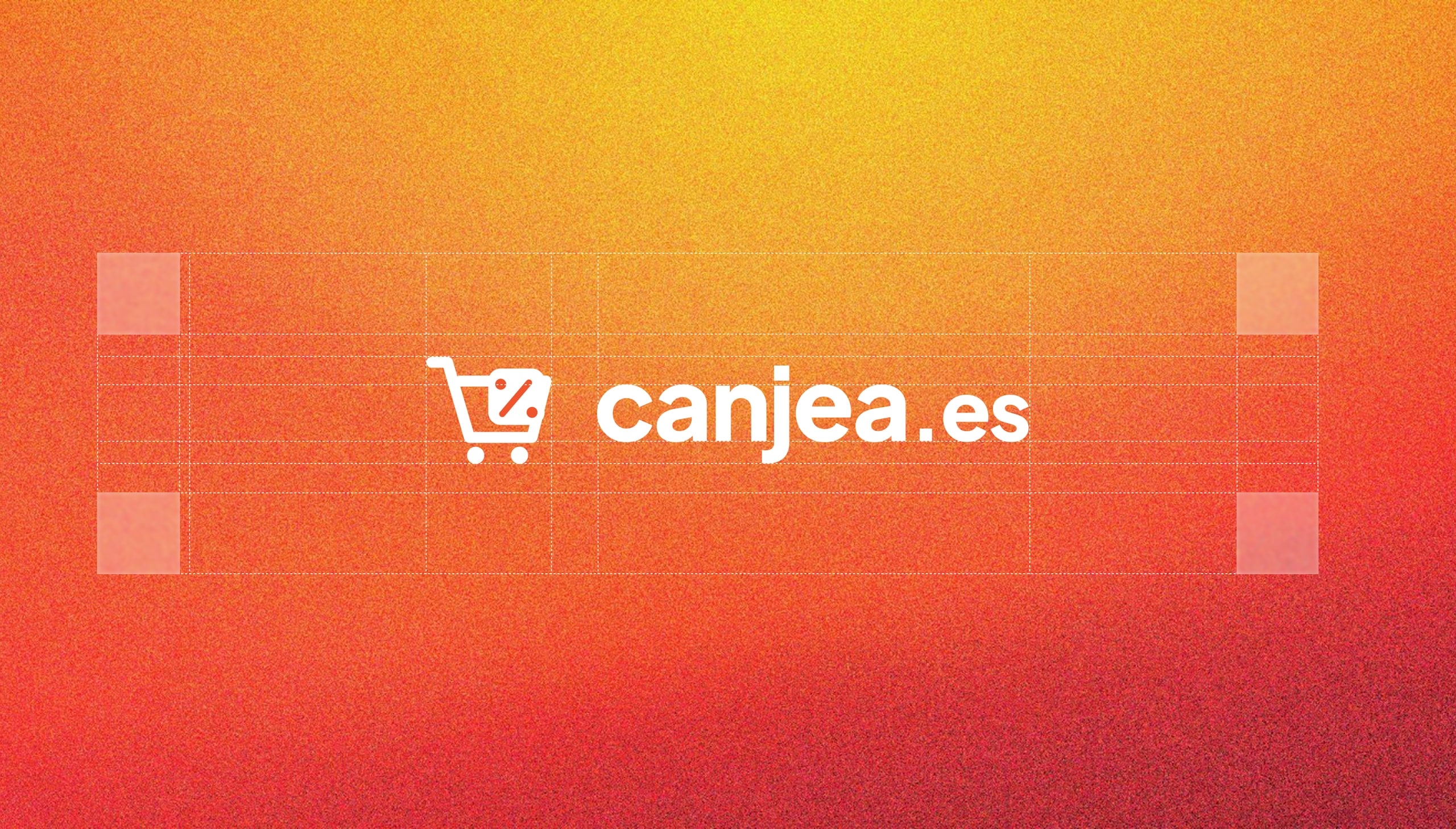 Canjea branding textured orange logo banner