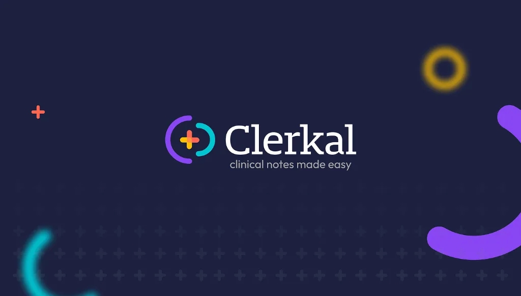 Clerkal clinical notes made easy logo brand identity