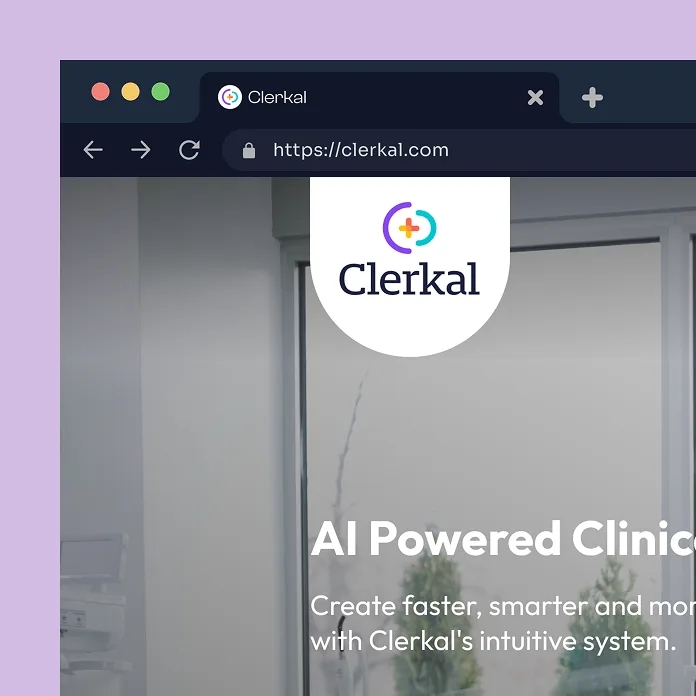 Clerkal web browser interface dashboard mockup