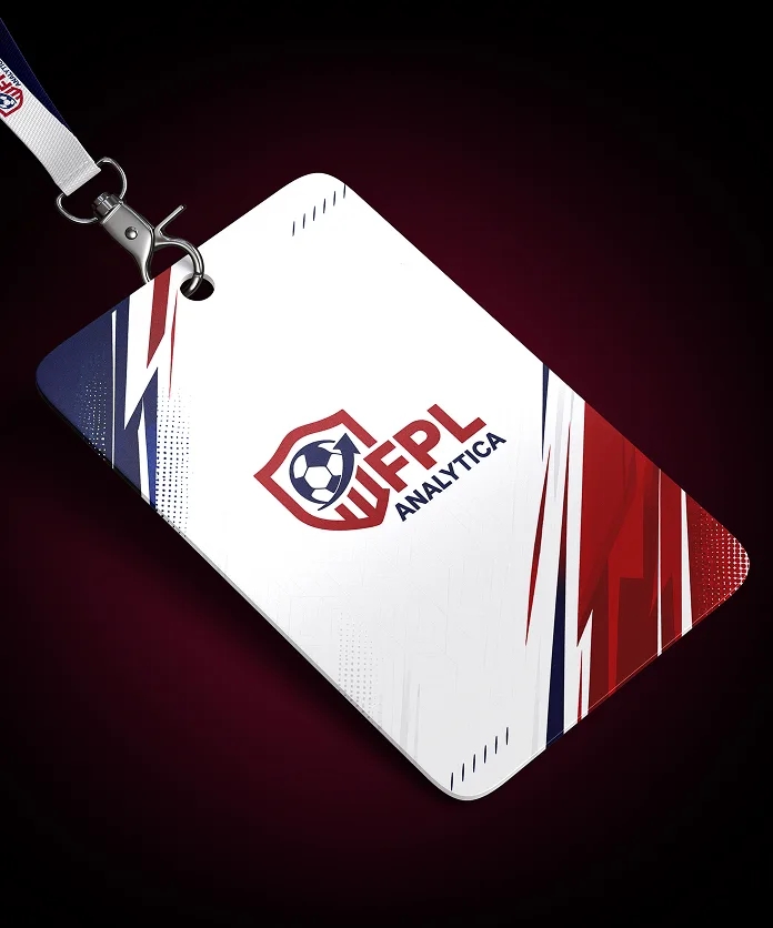 FPL Analytica branded lanyard and ID card
