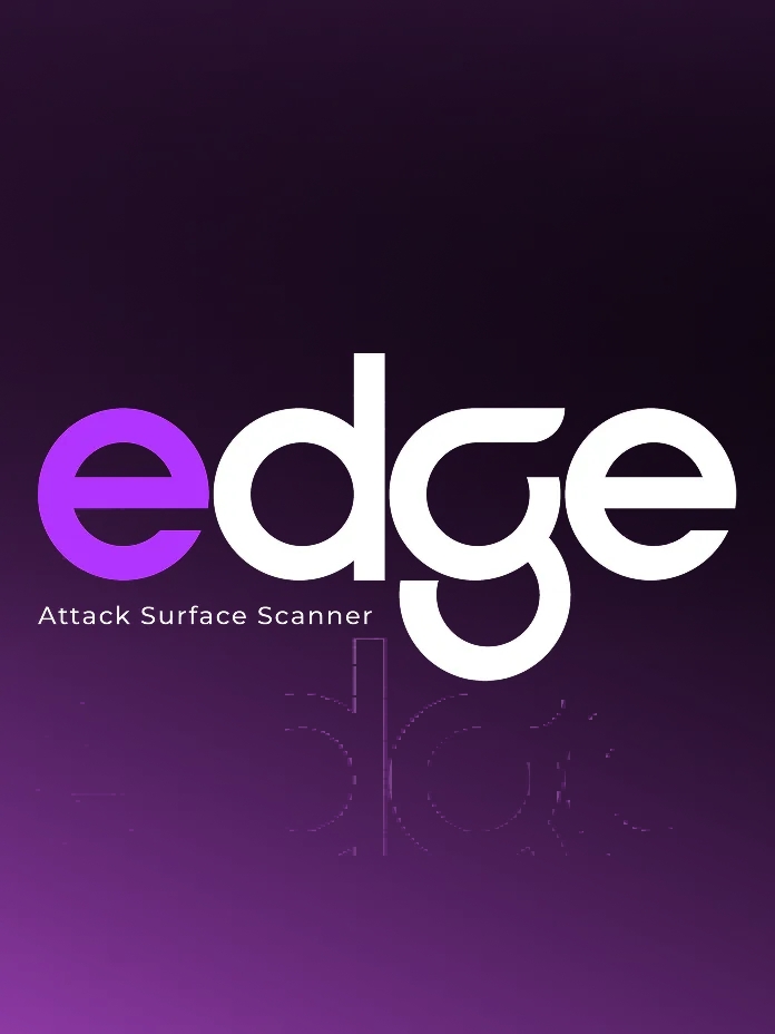 Edge wordmark logo on a purple gradient background