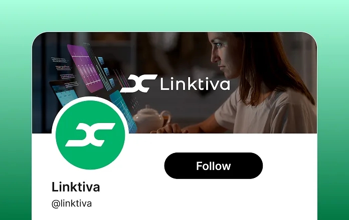Linktiva social media profile card