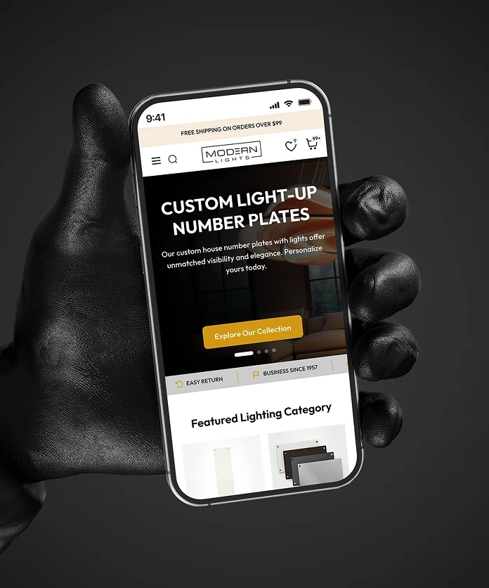 Mobile device showcase - gloved hand 1