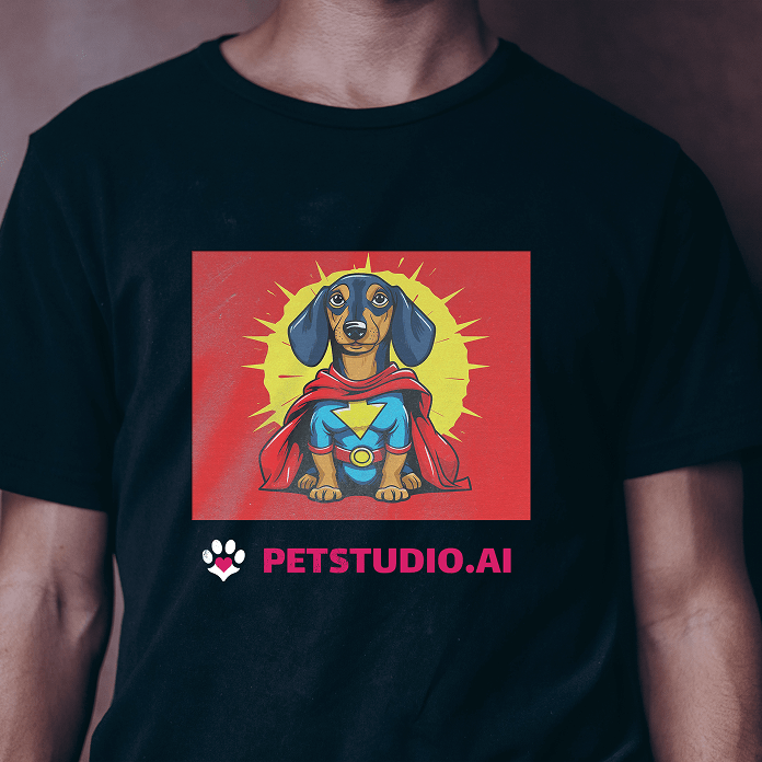 PetStudio.ai branded t-shirt mockup