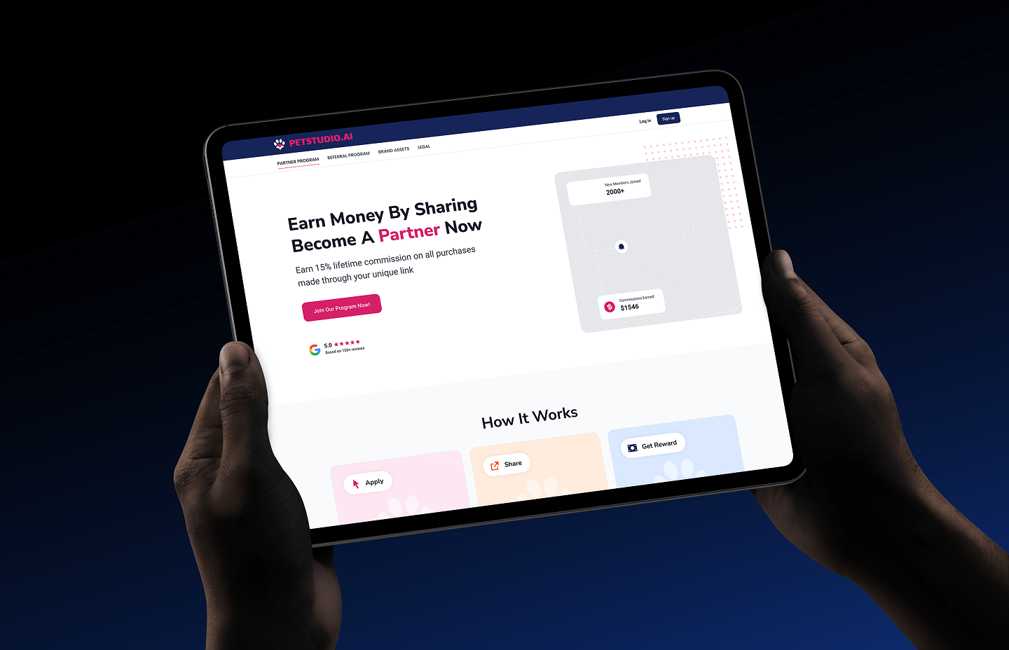 PetStudio.ai partner program how-it-works steps