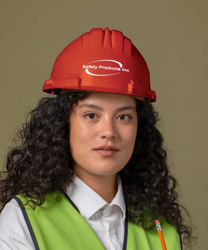 Industrial worker wearing protective gear