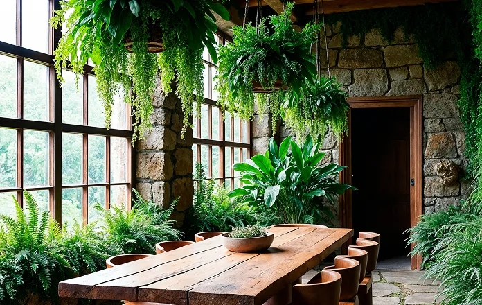 Greenhouse restaurant interior destination