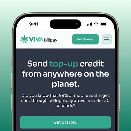 Viva Bill Pay mobile mock screen 1