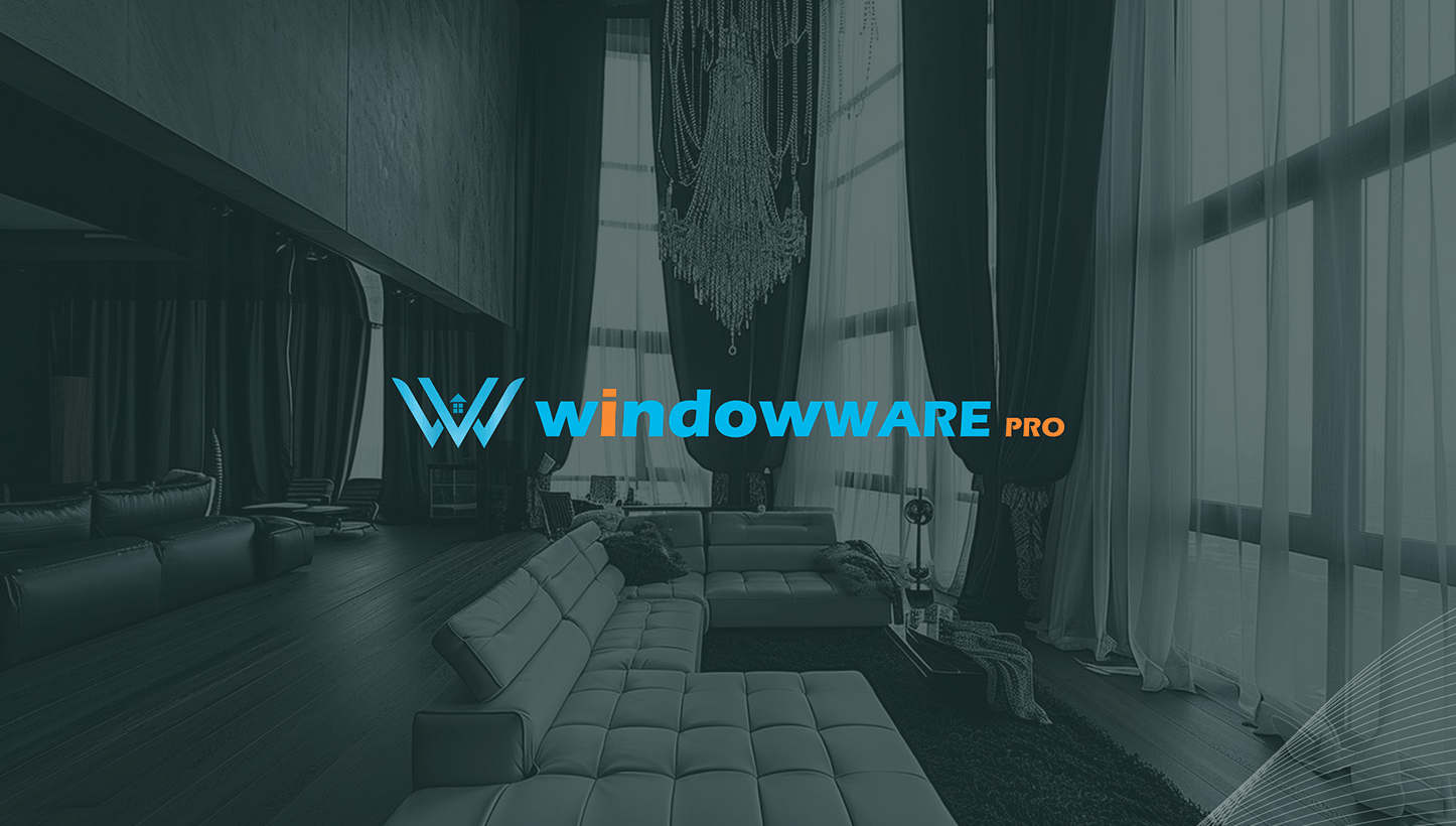 WindowWare Pro logo over a living room photo