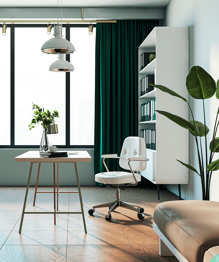 Home office workspace