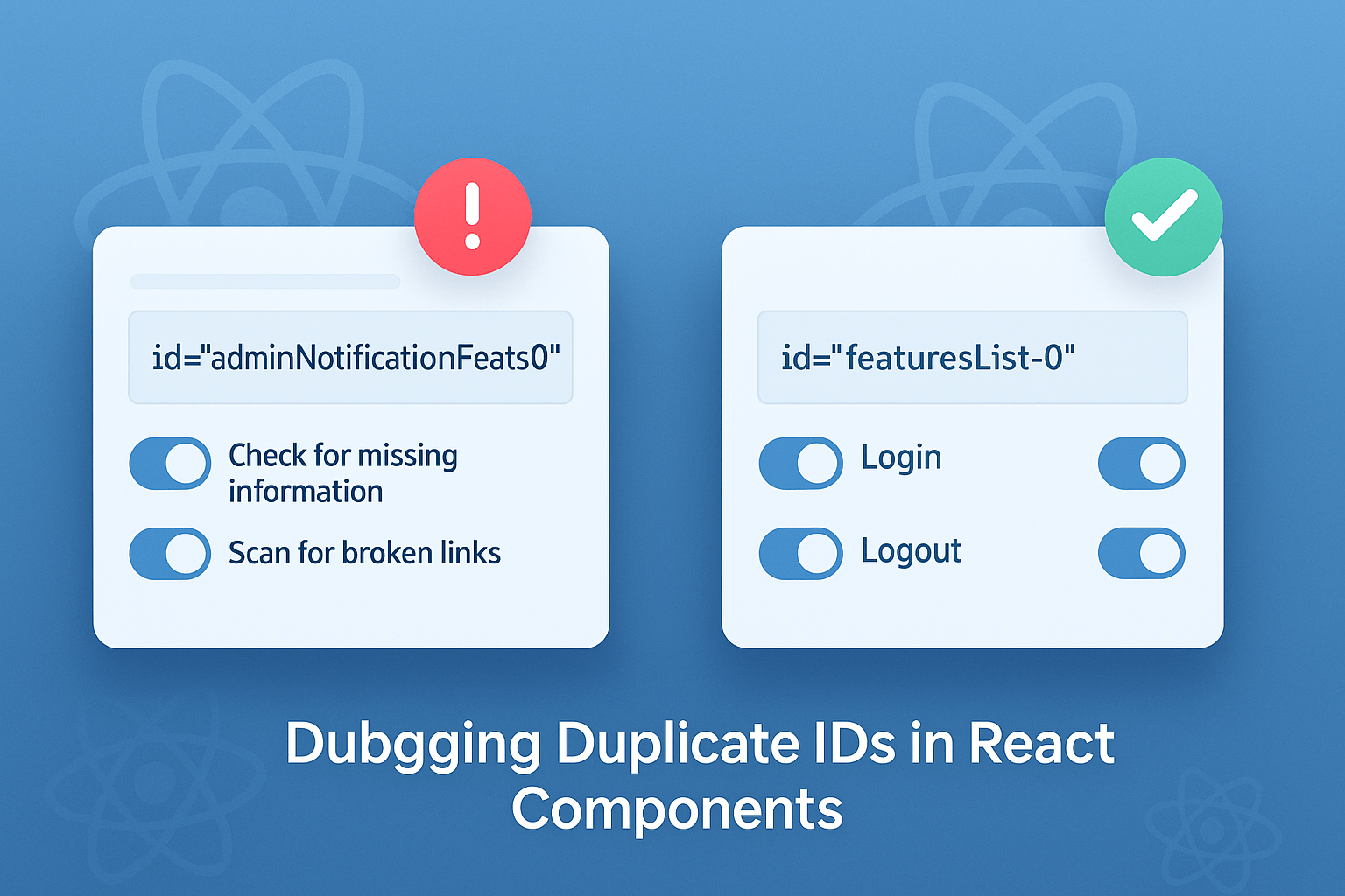 Blog: Debugging Duplicate IDs in React Components image