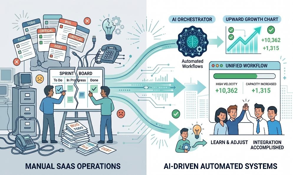 From Manual to Automated: AI Transformation in SaaS Operations image