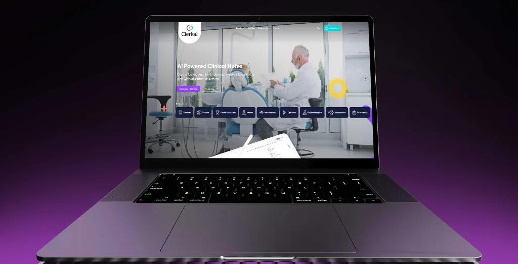 Clerkal Laptop dentist clinical notes layout
