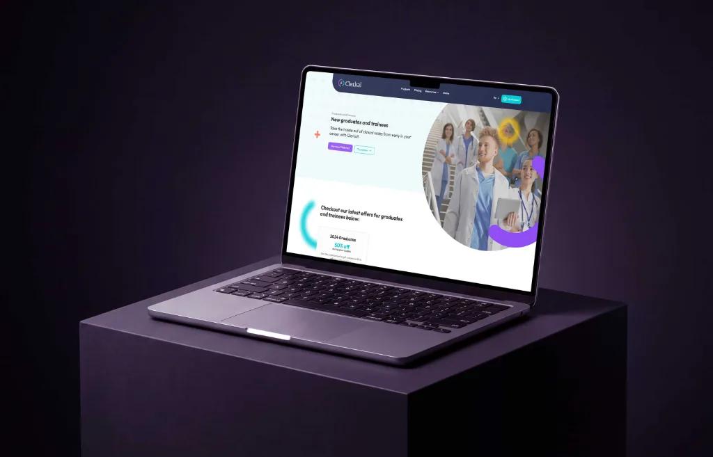 Clerkal Laptop graduates layout