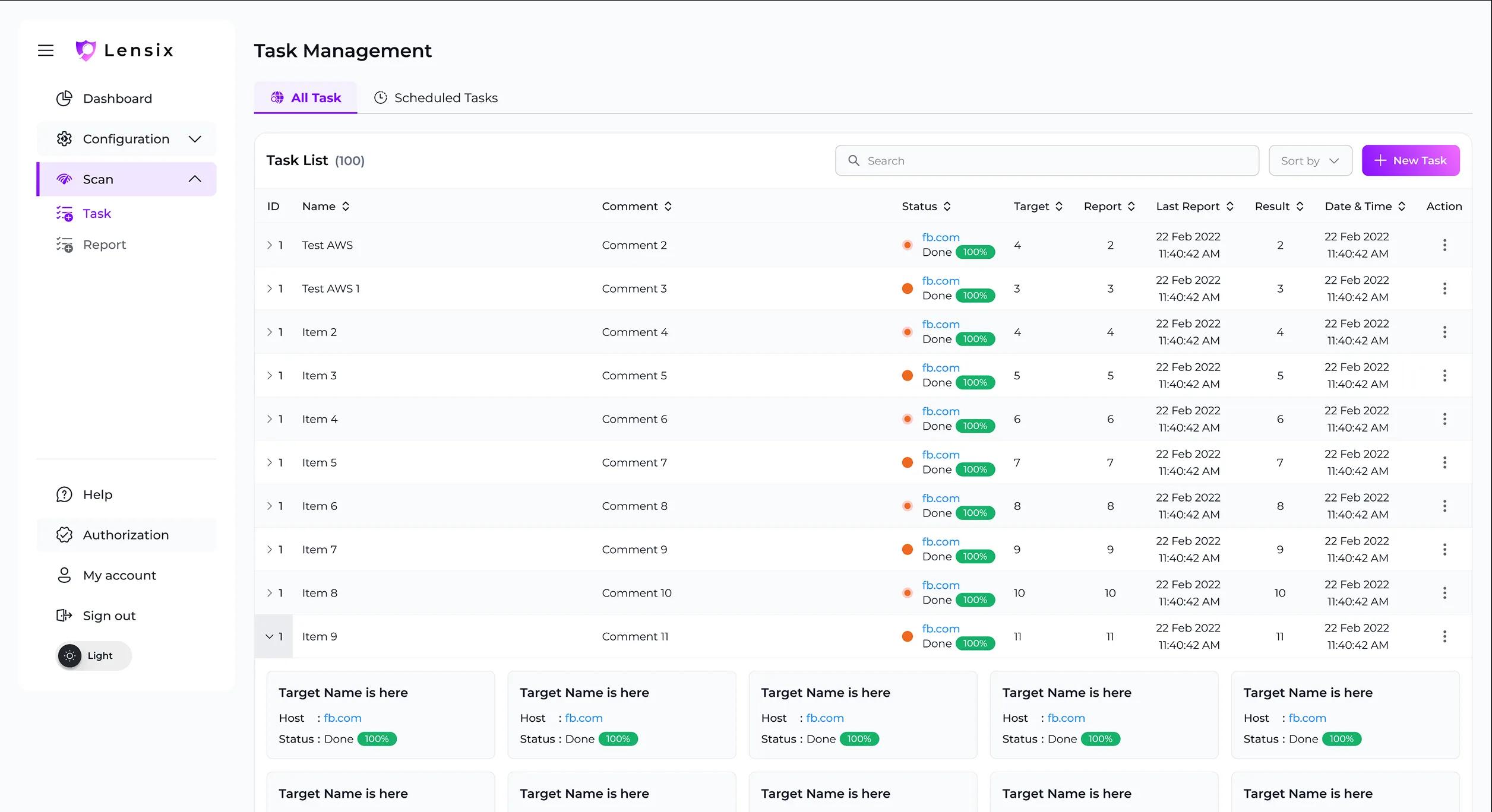 Lensix enterprise dashboard screen 2