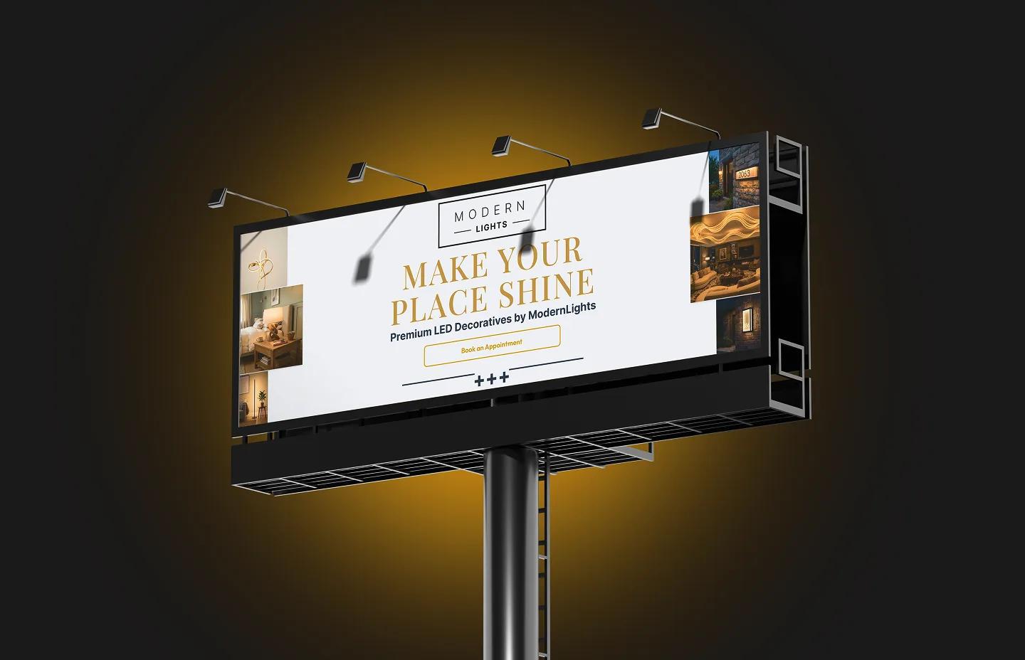 Outdoor billboard mockup