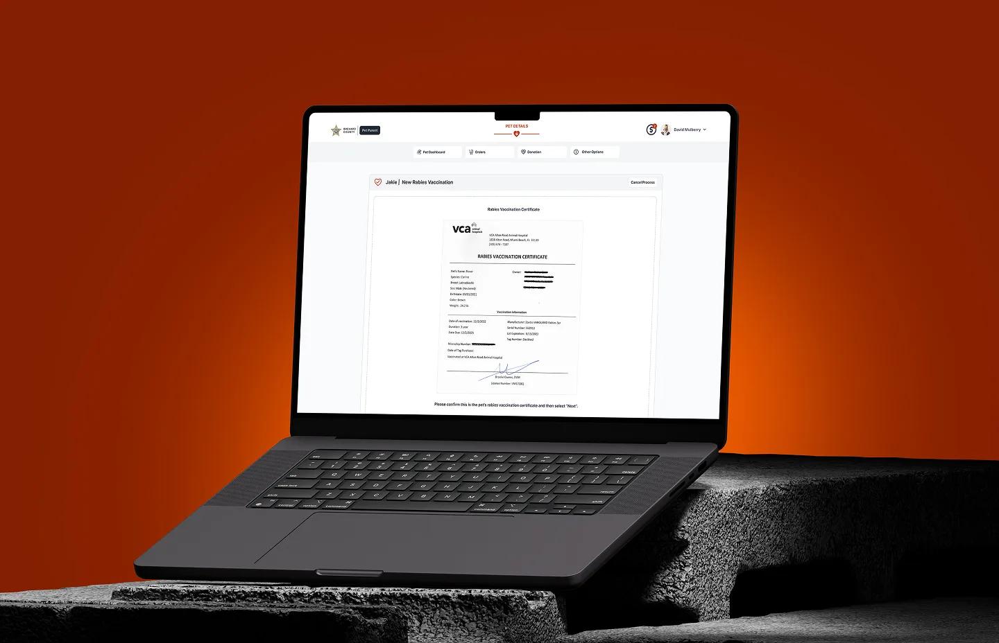 pet parent dashboard overview on desktop