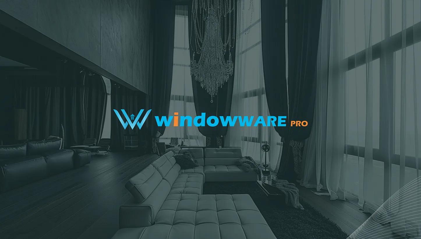 WindowWare Pro logo over a living room photo
