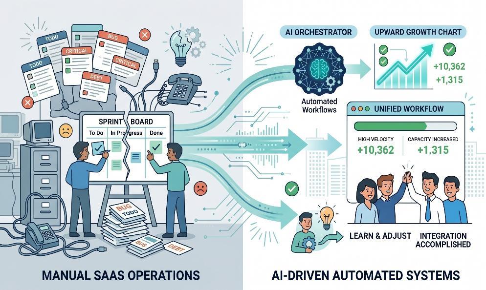 From Manual to Automated: AI Transformation in SaaS Operations image