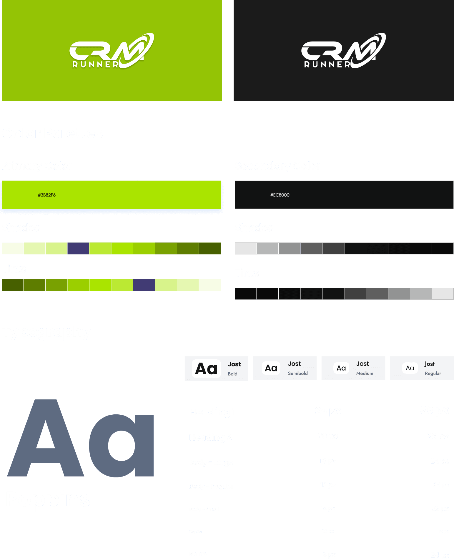 Typography and color visual