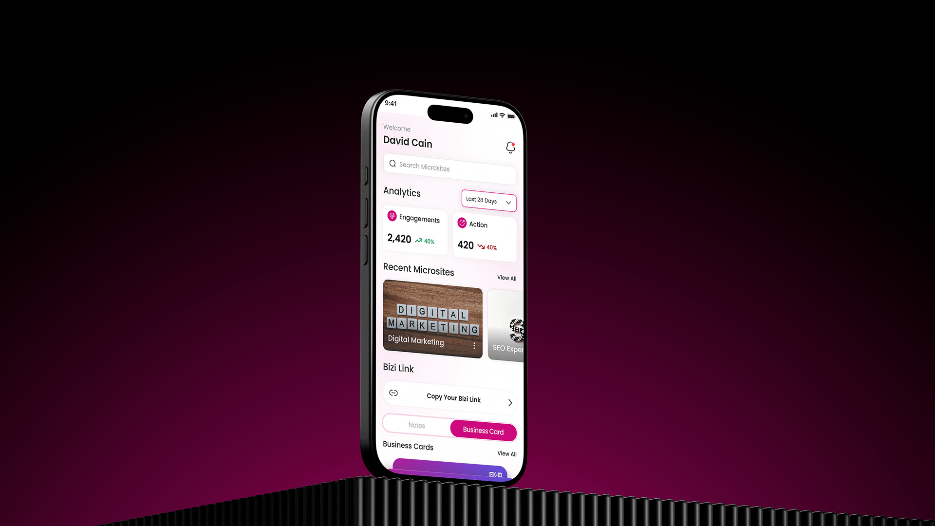 Bizi Business Dashboard