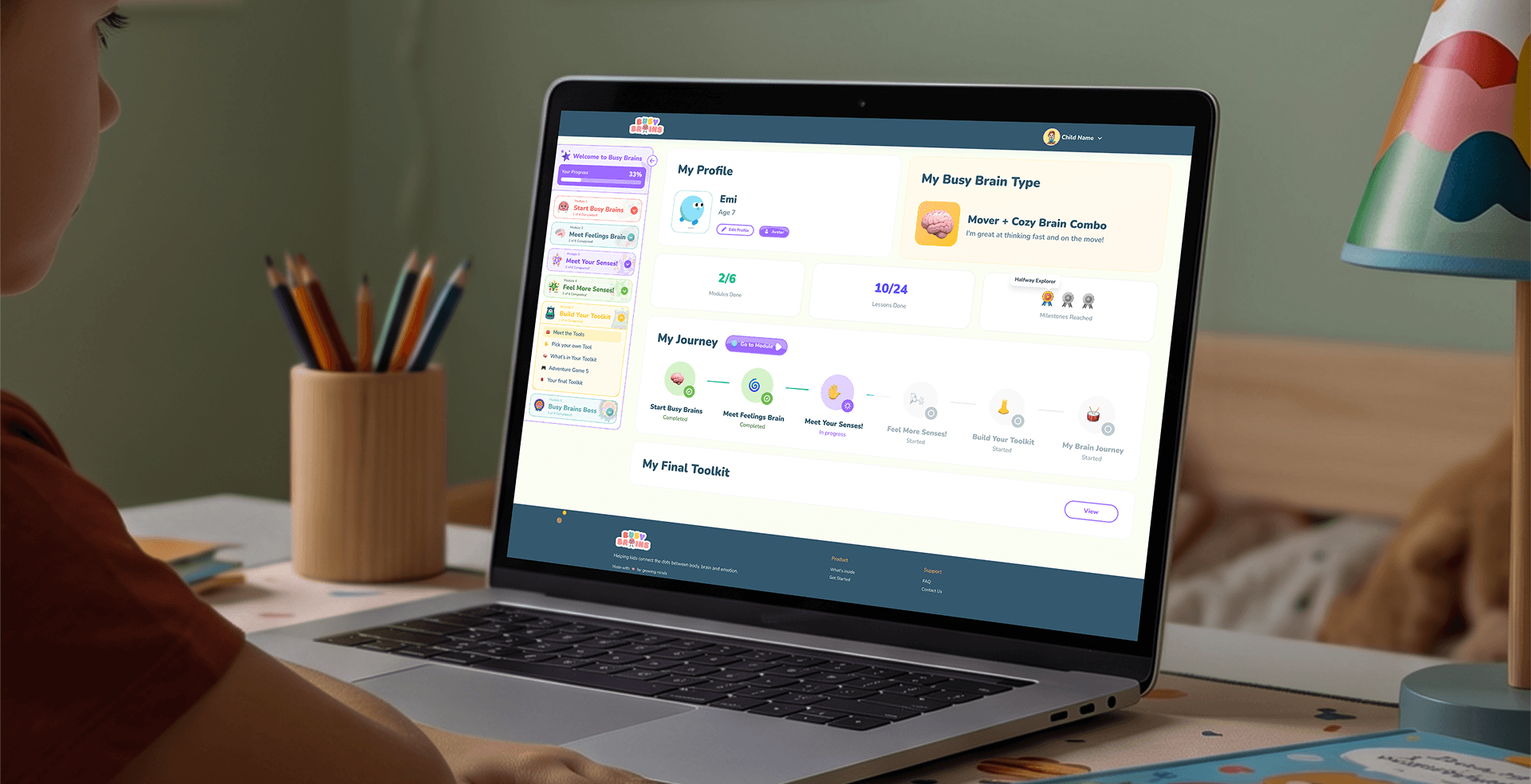 Busy Brains interactive learning platform
