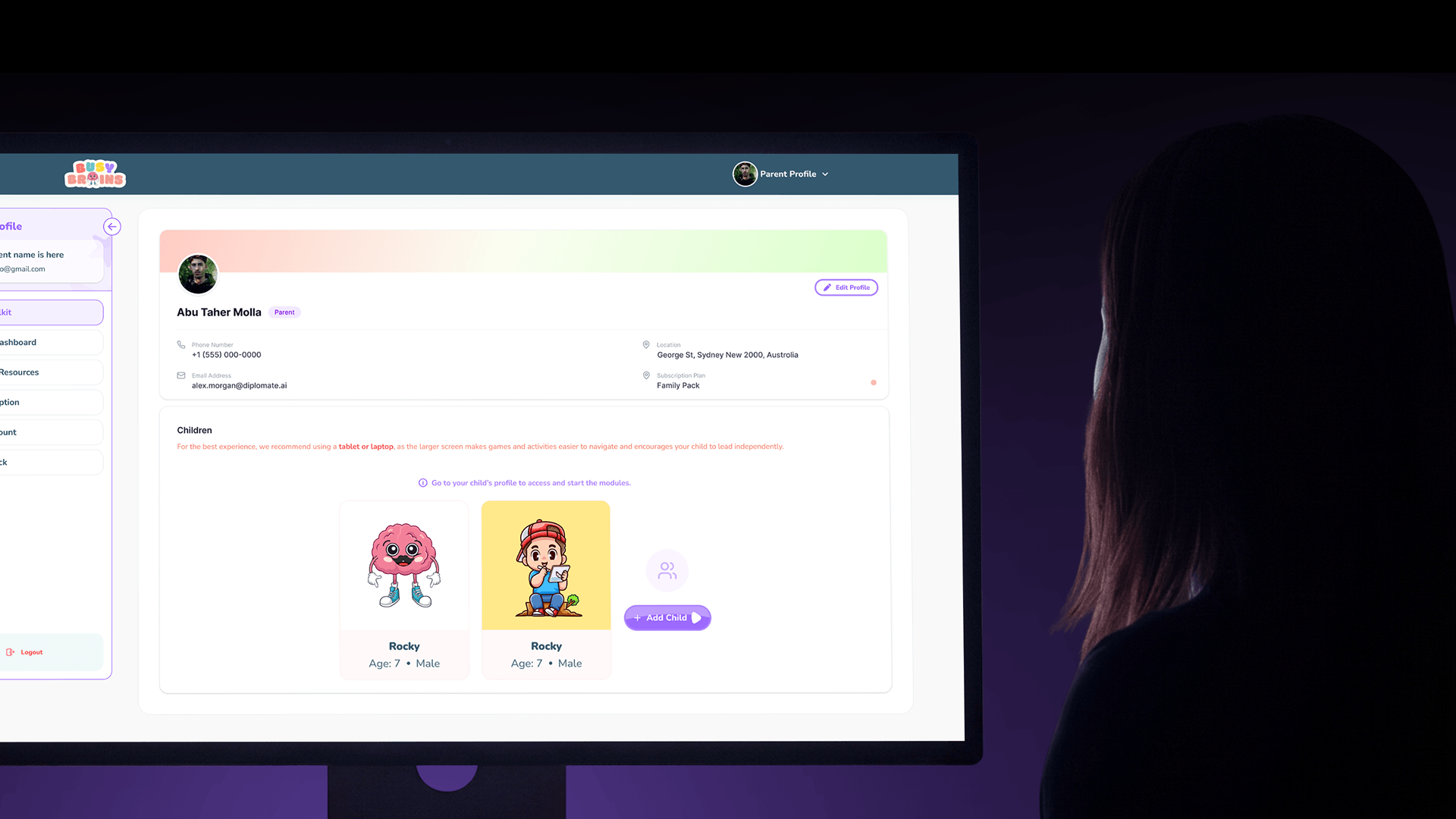 Busy Brains interactive learning platform