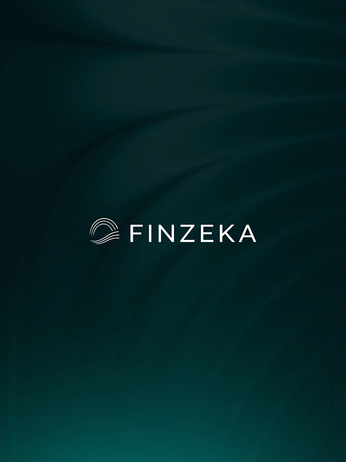 Finzeka logo mark on a dark background