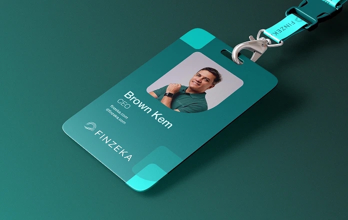Finzeka branded ID badge and lanyard