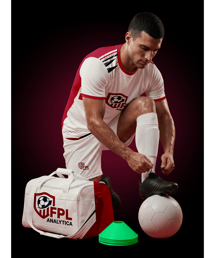Athlete wearing FPL Analytica branded kit