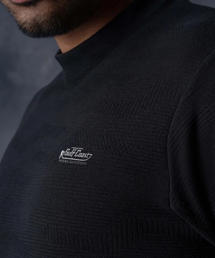 Close-up of a Gulf Coast branded jacket logo