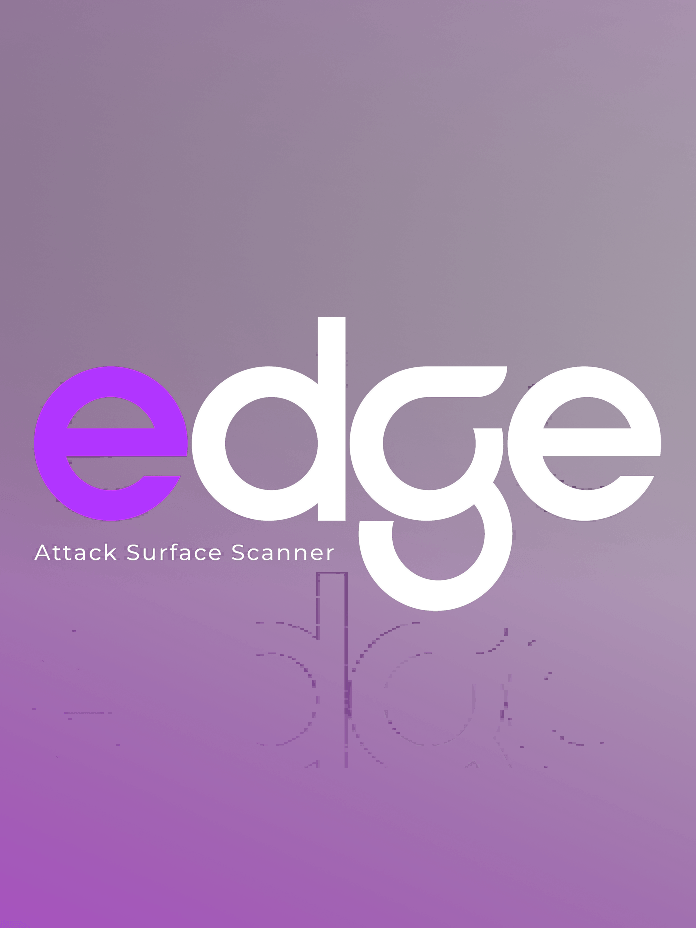 Edge wordmark logo on a purple gradient background