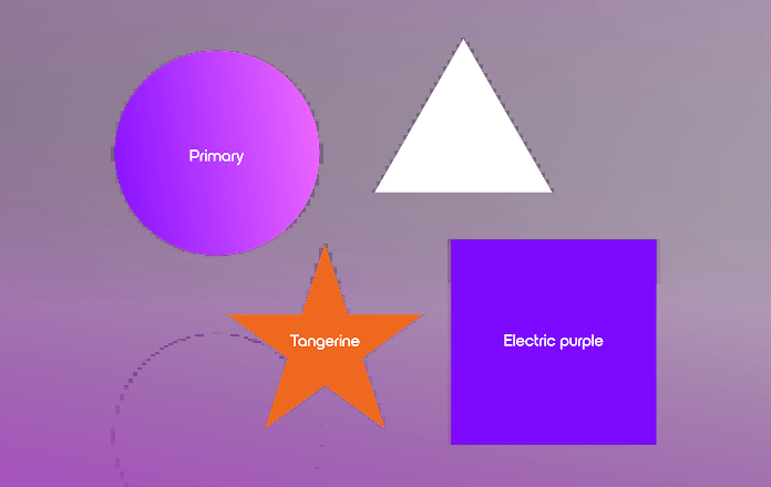 Edge brand color palette with primary, tangerine, and electric purple