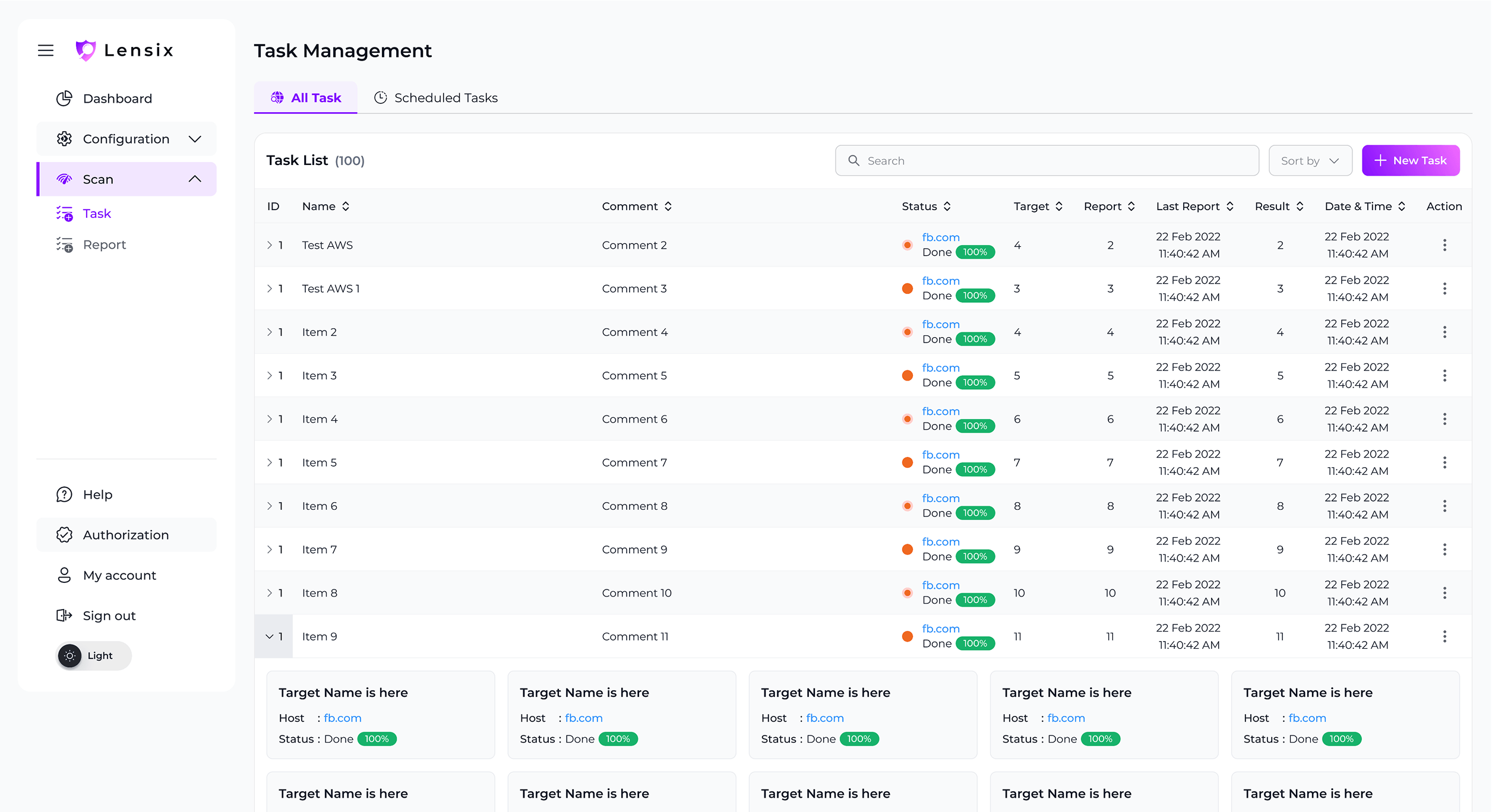 Lensix enterprise dashboard screen 2