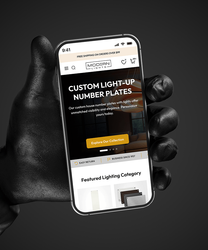 Mobile device showcase - gloved hand 1
