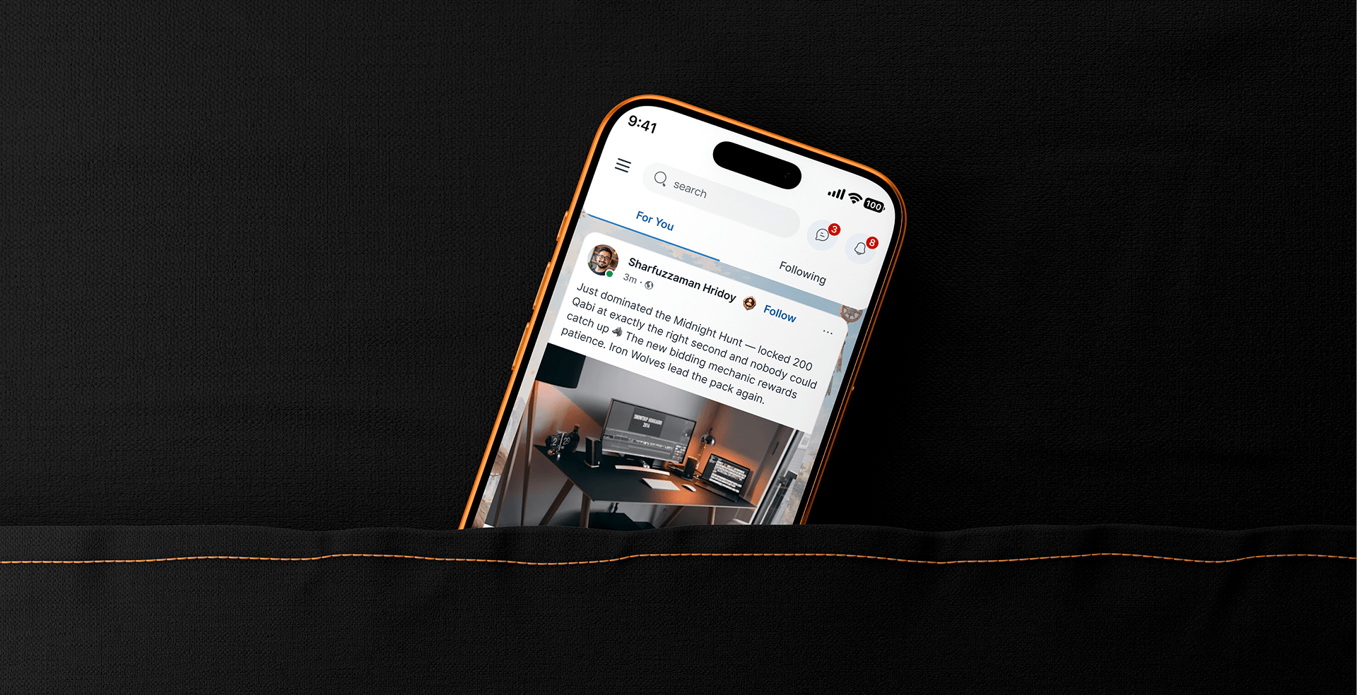 Qabiile mobile app mockup — full screen