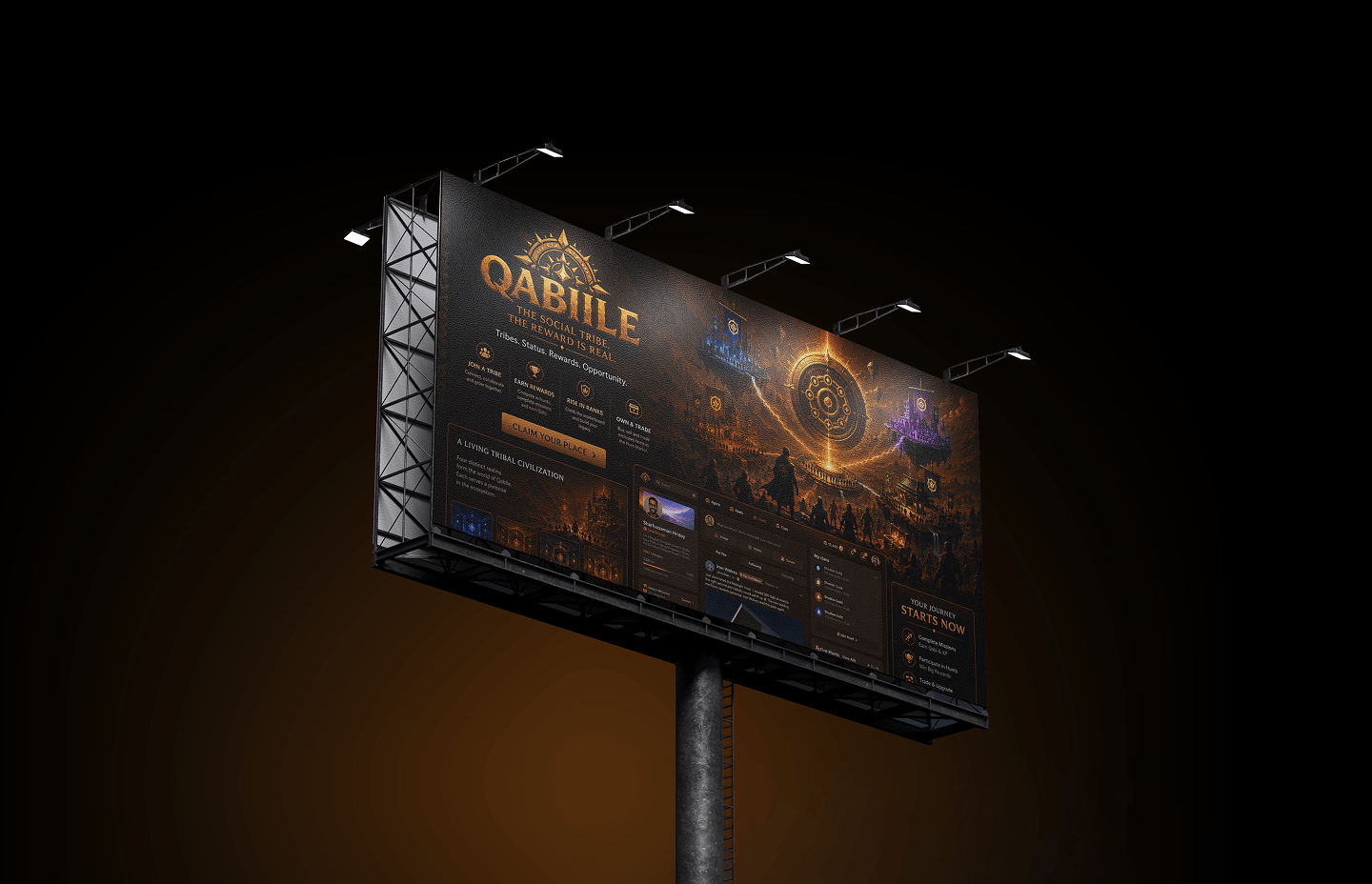 Qabiile large billboard brand mockup advertisement