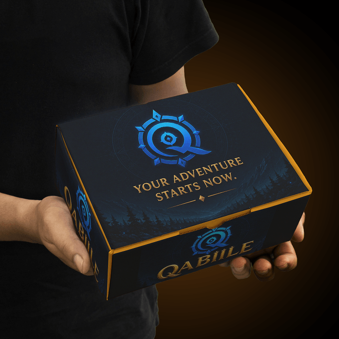 Qabiile custom packaging box branding mockup