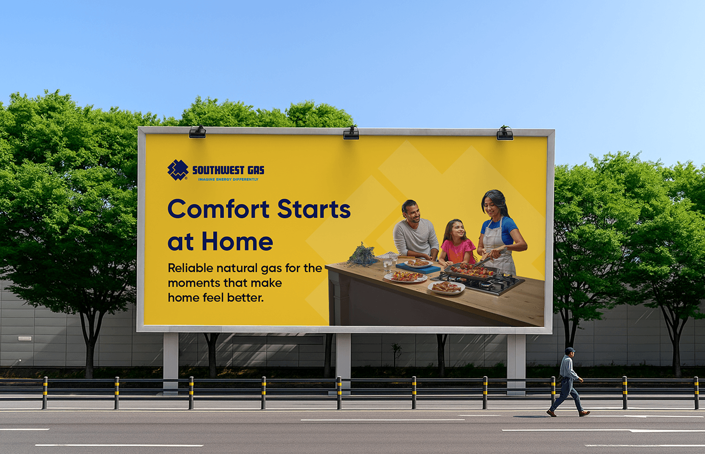 Southwest Gas Billboard mockup - Comfort Starts at Home