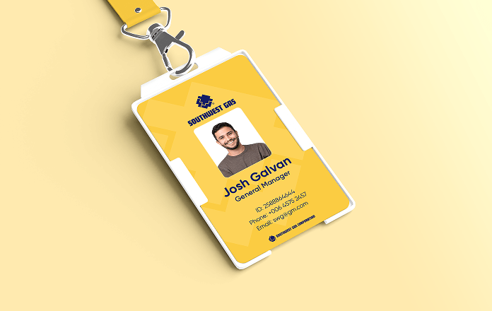 Josh Galvan General Manager ID badge card layout