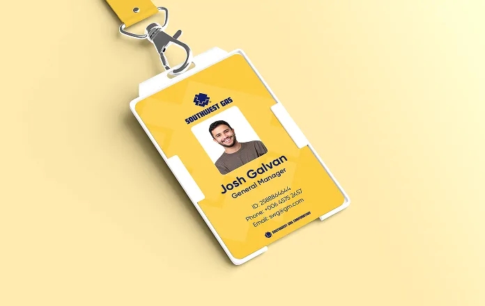 Josh Galvan General Manager ID badge card layout