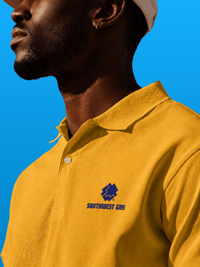 Polo Shirt branding closeup