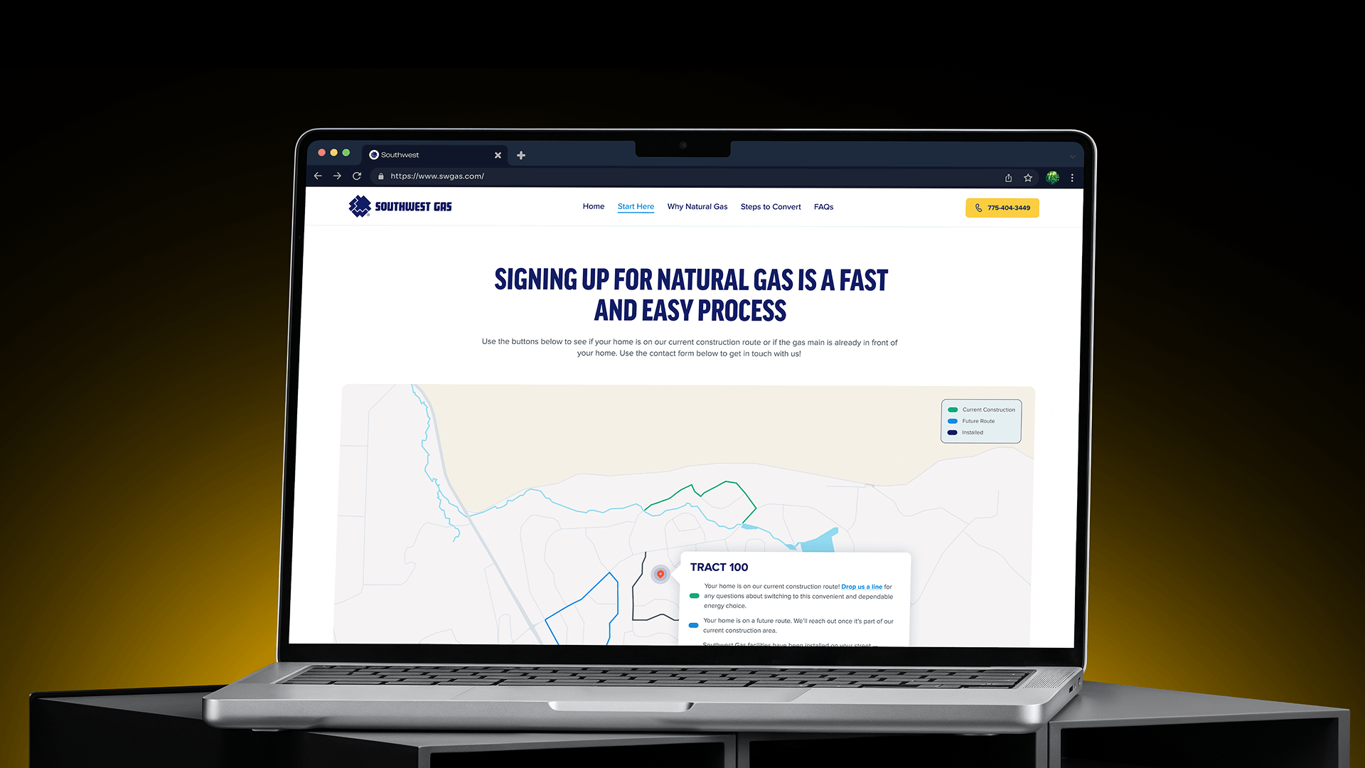 Southwest Gas Map Mockup