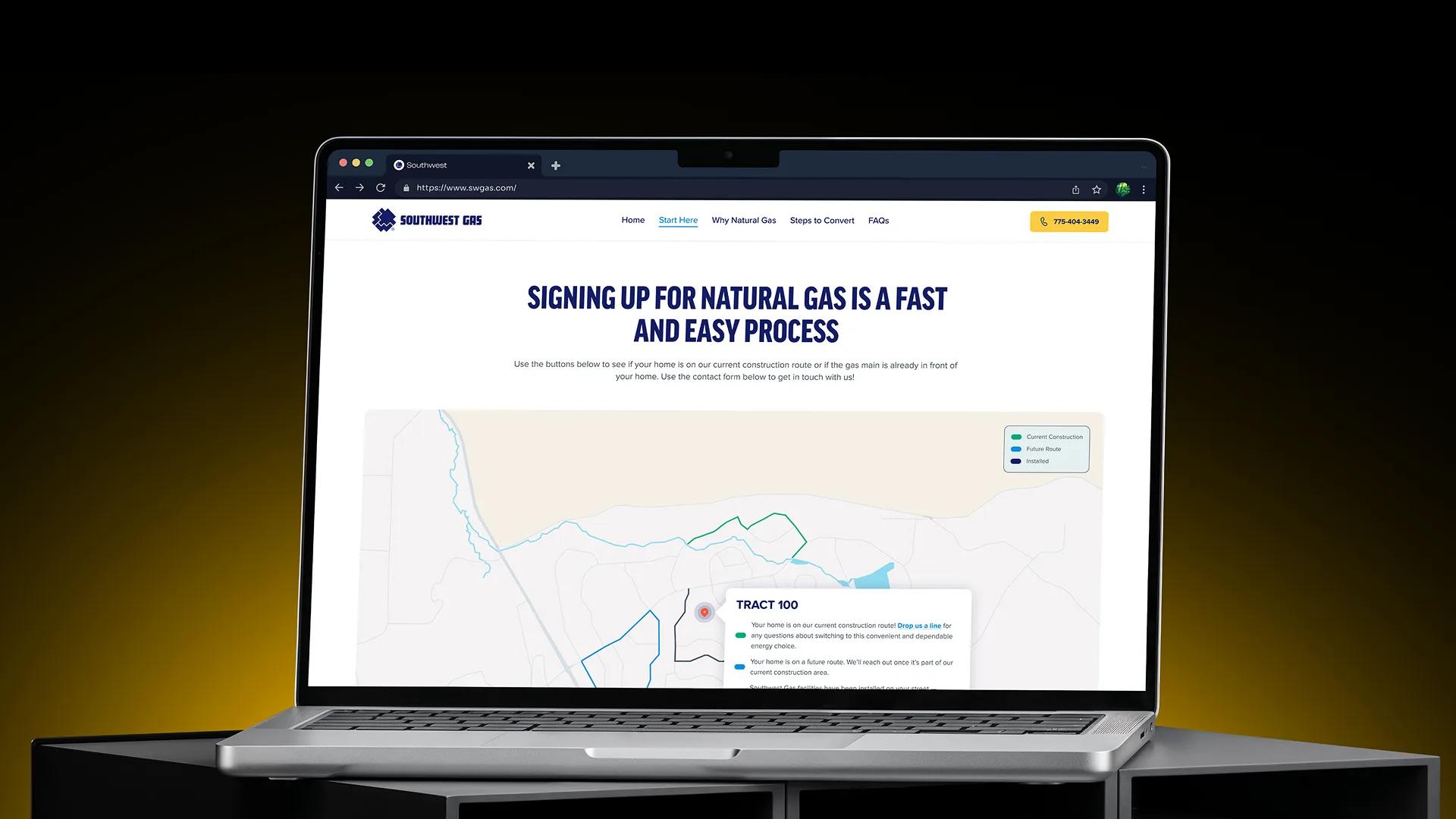 Southwest Gas Map Mockup