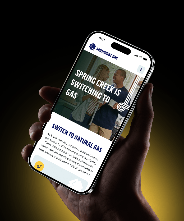 Mobile mock left page view