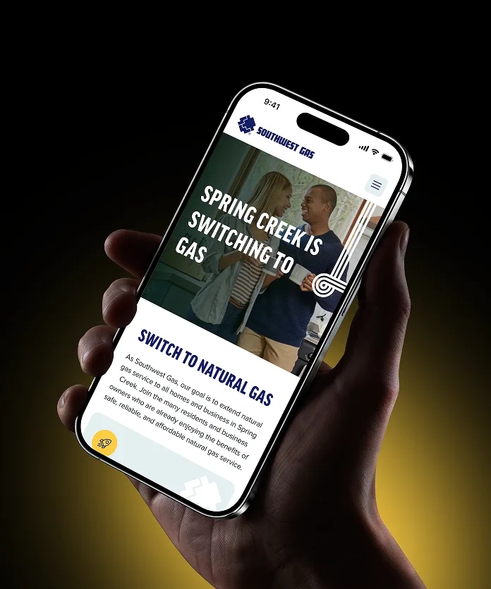 Mobile mock left page view
