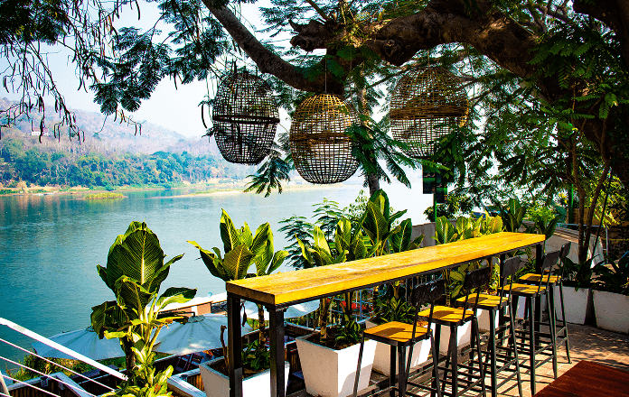 Lakeside seating area destination