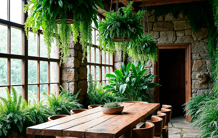 Greenhouse restaurant interior destination