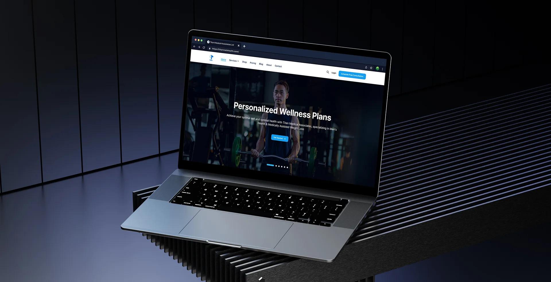 Titan Health personalized wellness plans shown on a tablet