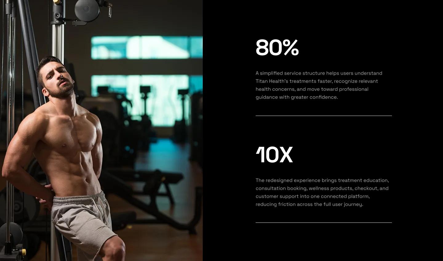 Man training on a cable machine in a gym